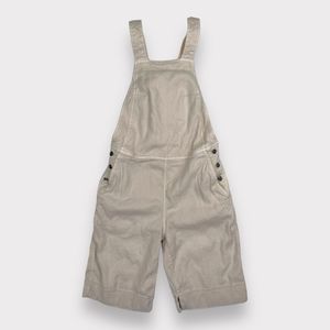 James Perse Jumpsuit Beige Linen Blend Short Overalls Women's Size 0